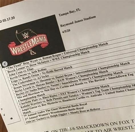 leaked wrestlemania 40 card|Updated Card For WrestleMania 40 